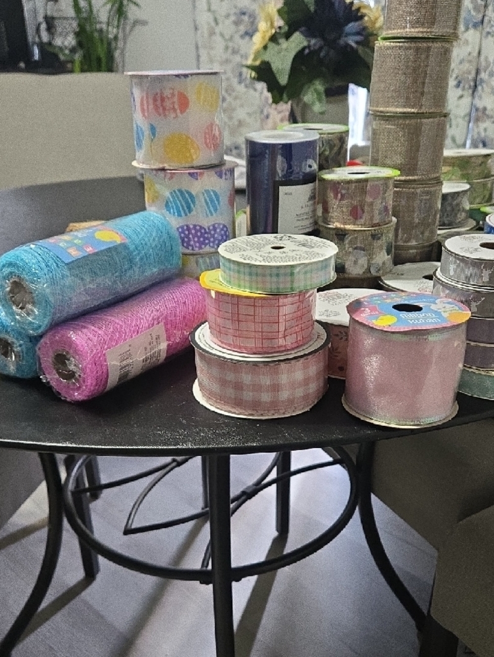 Assorted Multicolor Decorative Ribbon Spool Pack – 67 New Rolls, Mixed Designs - Picture 3 of 9